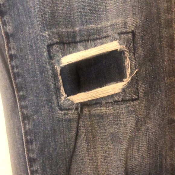 Kut from the Kluth Jeans Cameron straight leg Crop jean patchwork SZ 4 - Picture 3 of 5